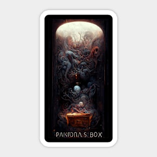 Pandora's box spewing cosmic horrors Sticker